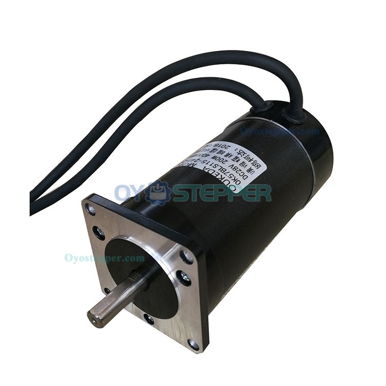 Oukeda 24V Brushless DC Motor 4000RPM47Ncm(46.73oz.in) 200W 12A 3 Phase Ф57mm BLDC Motor